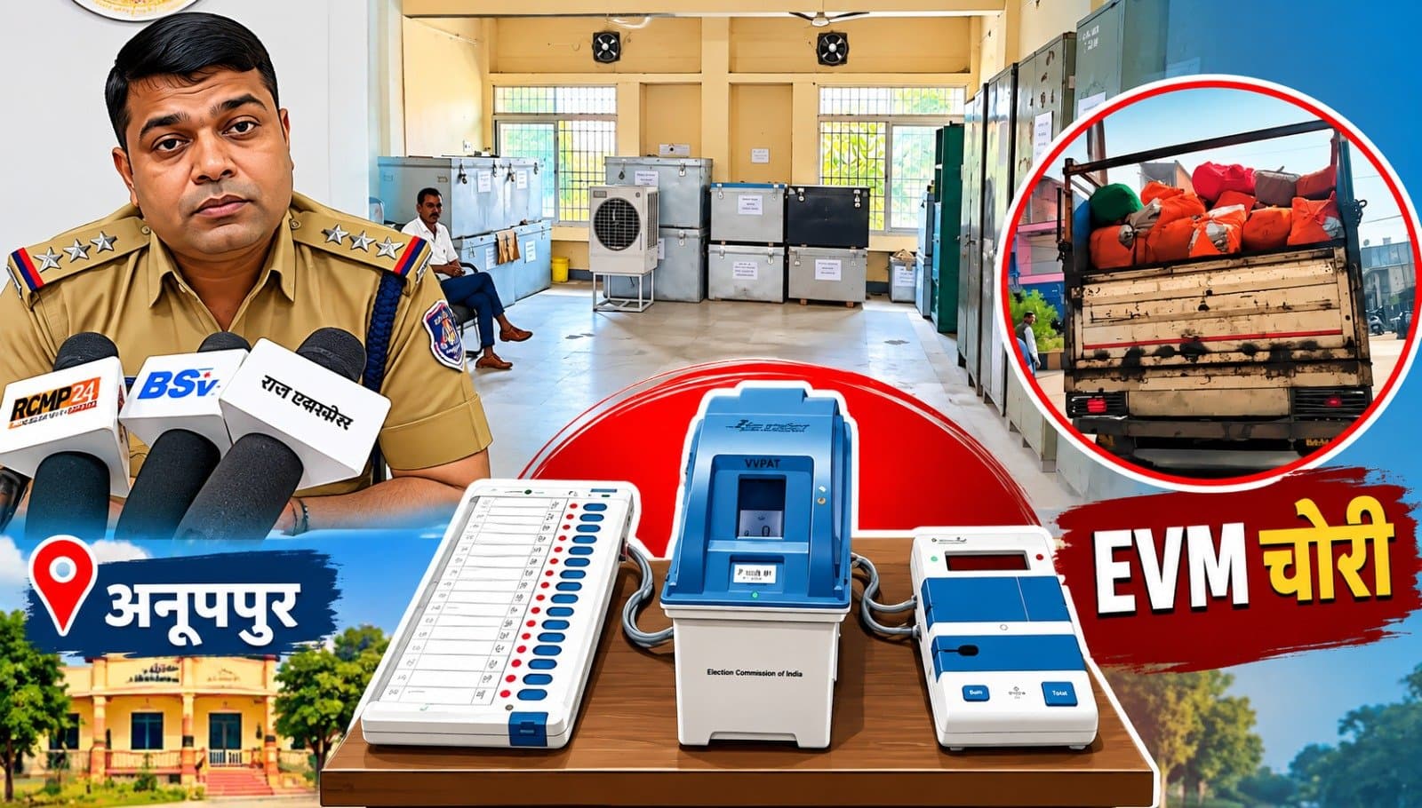 EVM की सुरक्षा में सेंध! अनूपपुर से 24 मशीनें गायब